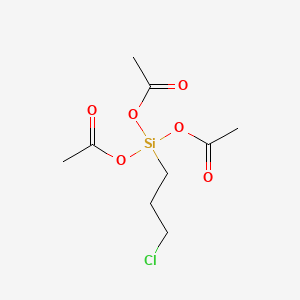 molecular formula C9H15ClO6Si B13754523 Triacetoxy(3-chloropropyl)silane CAS No. 53620-50-1