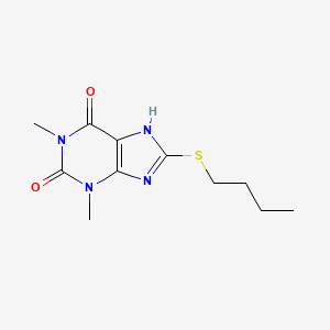 molecular formula C11H16N4O2S B13754534 Theophylline, 8-butylthio- CAS No. 74039-66-0