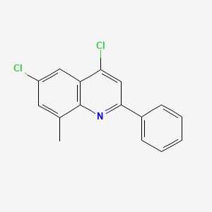 molecular formula C16H11Cl2N B13754551 4,6-Dichloro-8-methyl-2-phenylquinoline CAS No. 1156272-69-3