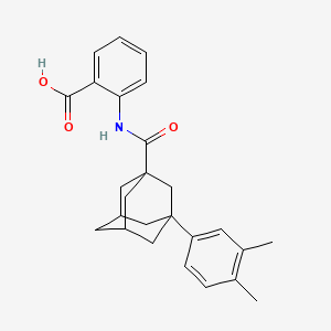 molecular formula C26H29NO3 B13754555 Benzoic acid, 2-(((3-(3,4-dimethylphenyl)tricyclo(3.3.1.1(sup 3,7))dec-1-yl)carbonyl)amino)- CAS No. 50741-83-8