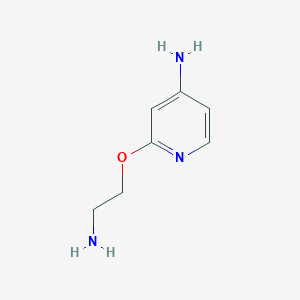 molecular formula C7H11N3O B1375456 4-Pyridinamine, 2-(2-aminoethoxy)- CAS No. 1214900-11-4