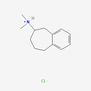 molecular formula C13H20ClN B13754576 (+-)-6-Dimethylamino-6,7,8,9-tetrahydro-5H-benzocycloheptene hydrochloride CAS No. 56485-55-3