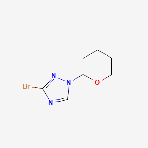 molecular formula C7H10BrN3O B1375458 3-bromo-1-(tetrahydro-2H-pyran-2-yl)-1H-1,2,4-triazole CAS No. 1214900-96-5
