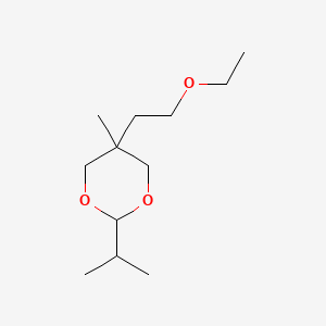 molecular formula C12H24O3 B13754611 cis-5-(2-Ethoxyethyl)-2-isopropyl-5-methyl-1,3-dioxane CAS No. 22644-80-0