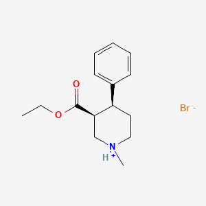 molecular formula C15H22BrNO2 B13754672 Nipecotic acid, 1-methyl-4-phenyl-, ethyl ester, hydrobromide, (Z)-(+)- CAS No. 57153-09-0