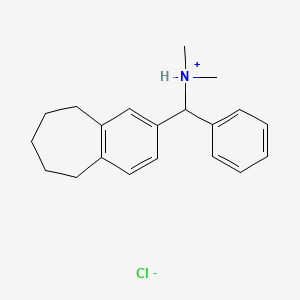 molecular formula C20H26ClN B13754680 5H-Benzocycloheptene-2-methanamine, 6,7,8,9-tetrahydro-N,N-dimethyl-alpha-phenyl-, hydrochloride CAS No. 51490-45-0