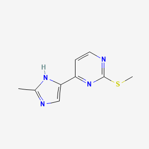 molecular formula C9H10N4S B13754681 4-(2-methyl-1H-imidazol-4-yl)-2-(methylthio)pyrimidine CAS No. 1184920-27-1
