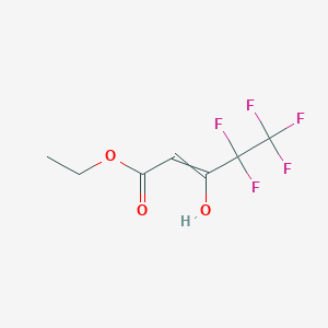 molecular formula C7H7F5O3 B13754696 Ethyl 4,4,5,5,5-pentafluoro-3-hydroxy-2-pentenoate CAS No. 26717-86-2
