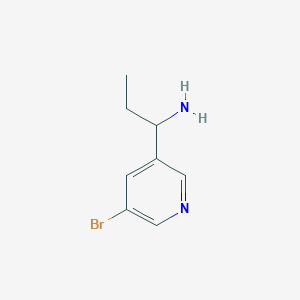 molecular formula C8H11BrN2 B1375470 1-(5-bromopyridin-3-yl)propan-1-amine CAS No. 1194055-87-2