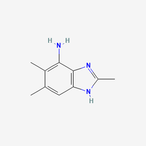 molecular formula C10H13N3 B13754715 2,5,6-Trimethyl-1H-benzo[d]imidazol-4-amine 