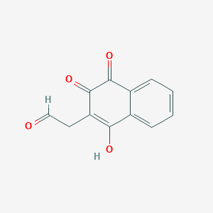 molecular formula C12H8O4 B13754798 (1-Hydroxy-3,4-dioxo-3,4-dihydronaphthalen-2-yl)acetaldehyde CAS No. 52422-60-3