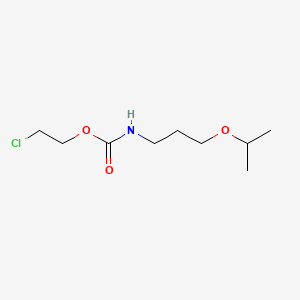 molecular formula C9H18ClNO3 B13754805 Carbamic acid, (3-isopropoxypropyl)-, 2-chloroethyl ester CAS No. 60480-09-3