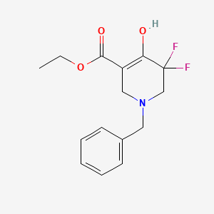 1-Benzyl-5,5-difluoro-4-oxo-piperidine-3-carboxylic acid ethyl ester