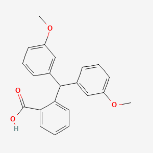 molecular formula C22H20O4 B13754811 2-[Bis(3-methoxyphenyl)methyl]benzoic acid CAS No. 6315-41-9