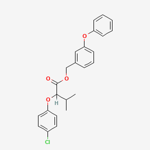 molecular formula C24H23ClO4 B13754812 (3-Phenoxyphenyl)methyl 2-(4-chlorophenoxy)-3-methylbutanoate CAS No. 63402-73-3