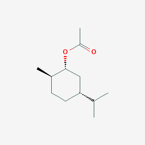 molecular formula C12H22O2 B13754817 Cyclohexanol, 2-methyl-5-(1-methylethyl)-, acetate, (1alpha,2beta,5alpha)- CAS No. 5256-66-6
