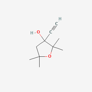molecular formula C10H16O2 B13754825 3-Ethynyl-2,2,5,5-tetramethyltetrahydrofuran-3-ol CAS No. 24270-82-4