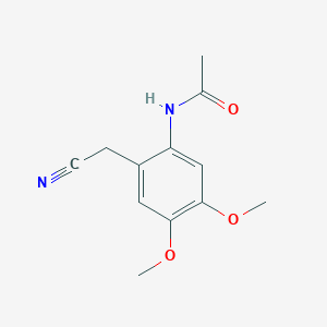 molecular formula C12H14N2O3 B13754841 N-[2-(cyanomethyl)-4,5-dimethoxyphenyl]acetamide CAS No. 6286-51-7