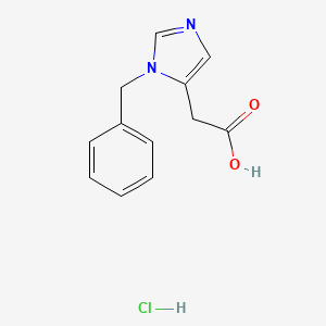 2-(1-benzyl-1H-imidazol-5-yl)acetic acid hydrochloride