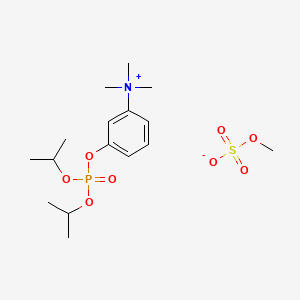 molecular formula C16H30NO8PS B13754897 AMMONIUM, (m-HYDROXYPHENYL)TRIMETHYL-, METHYLSULFATE, DIISOPROPYLPHOSPHATE CAS No. 77967-15-8
