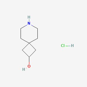 molecular formula C8H16ClNO B1375491 7-Azaspiro[3.5]nonan-2-ol hydrochloride CAS No. 587869-08-7