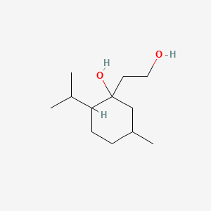molecular formula C12H24O2 B13754921 Cyclohexaneethanol, 1-hydroxy-5-methyl-2-(1-methylethyl)- CAS No. 54280-90-9