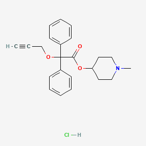 molecular formula C23H26ClNO3 B13754925 (1-Methylpiperidin-4-yl) 2,2-diphenyl-2-prop-2-ynoxyacetate;hydrochloride CAS No. 2790-91-2
