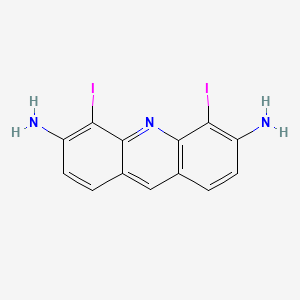 molecular formula C13H9I2N3 B13754928 Acridine, 3,6-diamino-4,5-diiodo- CAS No. 74165-93-8