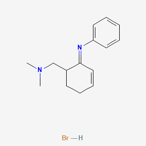 molecular formula C15H21BrN2 B13754940 N,N-dimethyl-1-(2-phenyliminocyclohex-3-en-1-yl)methanamine;hydrobromide CAS No. 6309-34-8
