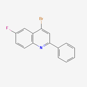 molecular formula C15H9BrFN B13754955 4-Bromo-6-fluoro-2-phenylquinoline CAS No. 1189105-87-0