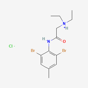 molecular formula C13H19Br2ClN2O B13754970 Acetanilide, 2',6'-dibromo-2-(diethylamino)-4'-methyl-, hydrochloride CAS No. 77966-70-2