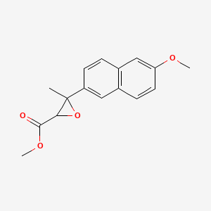 molecular formula C16H16O4 B13754978 Methyl 3-(6-methoxy-2-naphthyl)-3-methyl glycidate 