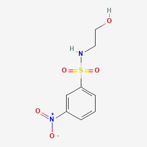 molecular formula C8H10N2O5S B13755008 Benzenesulfonamide, N-(2-hydroxyethyl)-3-nitro- CAS No. 22184-93-6