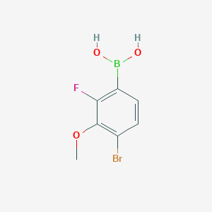 molecular formula C7H7BBrFO3 B1375503 4-Bromo-2-fluoro-3-methoxyphenylboronic acid CAS No. 943830-77-1