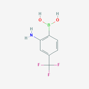 molecular formula C7H7BF3NO2 B1375505 (2-Amino-4-(trifluoromethyl)phenyl)boronic acid CAS No. 1604034-81-2