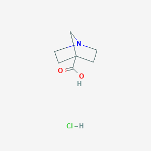 molecular formula C7H12ClNO2 B1375506 1-氮杂双环[2.2.1]庚烷-4-羧酸盐酸盐 CAS No. 119102-95-3