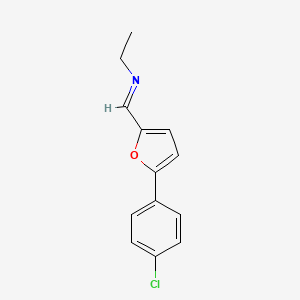 molecular formula C13H12ClNO B13755071 N-[[5-(4-chlorophenyl)-2-furanyl]methylene]Ethanamine 