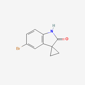 molecular formula C10H8BrNO B1375508 5'-Bromospiro[cyclopropane-1,3'-indolin]-2'-one CAS No. 875071-97-9