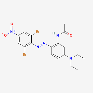 molecular formula C18H19Br2N5O3 B13755124 N-[2-[(2,6-Dibromo-4-nitrophenyl)azo]-5-(diethylamino)phenyl]acetamide CAS No. 52583-53-6