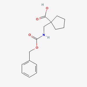 molecular formula C15H19NO4 B1375513 1-({[(Benzyloxy)carbonyl]amino}methyl)cyclopentane-1-carboxylic acid CAS No. 1551609-92-7