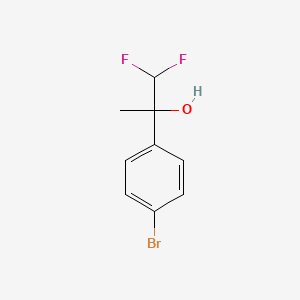 molecular formula C9H9BrF2O B1375515 2-(4-Bromophenyl)-1,1-difluoropropan-2-ol CAS No. 887781-90-0