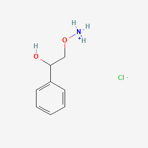 molecular formula C8H12ClNO2 B13755158 alpha-((Aminooxy)methyl)benzyl alcohol hydrochloride CAS No. 73728-58-2