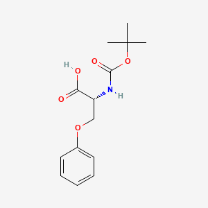 molecular formula C14H19NO5 B1375516 (R)-2-((叔丁氧羰基)氨基)-3-苯氧基丙酸 CAS No. 1620620-30-5