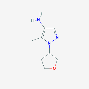 molecular formula C8H13N3O B1375517 5-methyl-1-(oxolan-3-yl)-1H-pyrazol-4-amine CAS No. 1374829-61-4