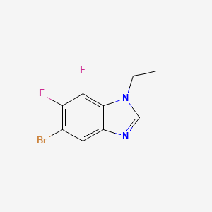 molecular formula C9H7BrF2N2 B1375520 5-Bromo-1-ethyl-6,7-difluoro-1,3-benzodiazole CAS No. 1381944-40-6