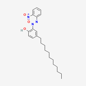 molecular formula C24H33N3O3 B13755214 Phenol, 4-dodecyl-2-[(2-nitrophenyl)azo]- CAS No. 63216-93-3