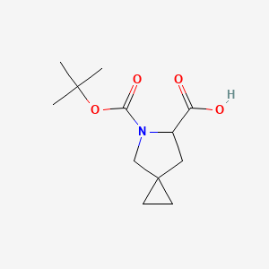 molecular formula C12H19NO4 B1375522 5-(Tert-butoxycarbonyl)-5-azaspiro[2.4]heptane-6-carboxylic acid CAS No. 1454843-77-6