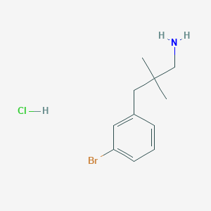 molecular formula C11H17BrClN B1375523 3-(3-Bromophenyl)-2,2-dimethylpropan-1-amine hydrochloride CAS No. 1098106-78-5
