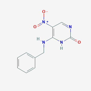molecular formula C11H10N4O3 B13755237 4-Benzylamino-5-nitro-1H-pyrimidin-2-one 