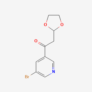 1-(5-Bromo-pyridin-3-yl)-2-(1,3-dioxolan-2-yl)-ethanone